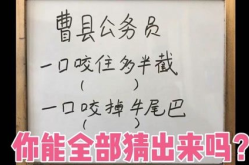 一口咬住多半截字谜答案,一口咬住多半截的智慧之旅